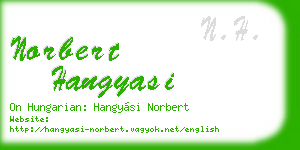 norbert hangyasi business card