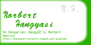norbert hangyasi business card